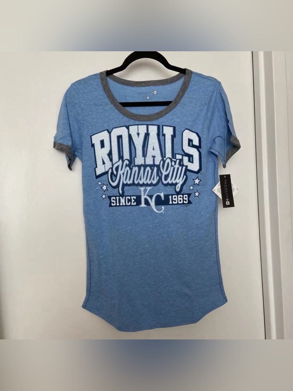 Women’s 5th & Ocean by New Era Kansas City Royals Jersey Ringer Tri-Blend Tee S
